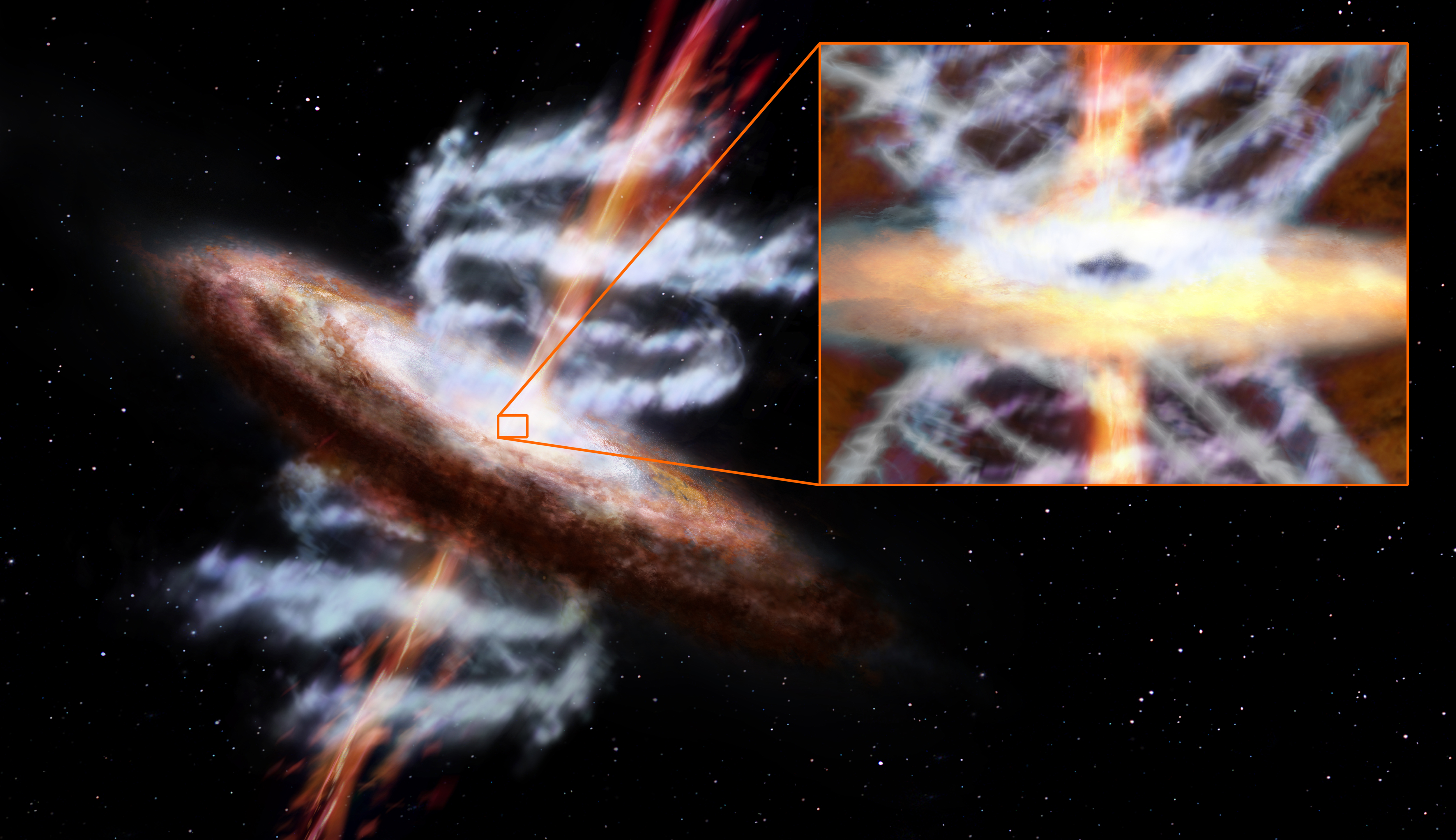 Black Holes' Fast-Moving Gas Clouds May Stifle Star Formation